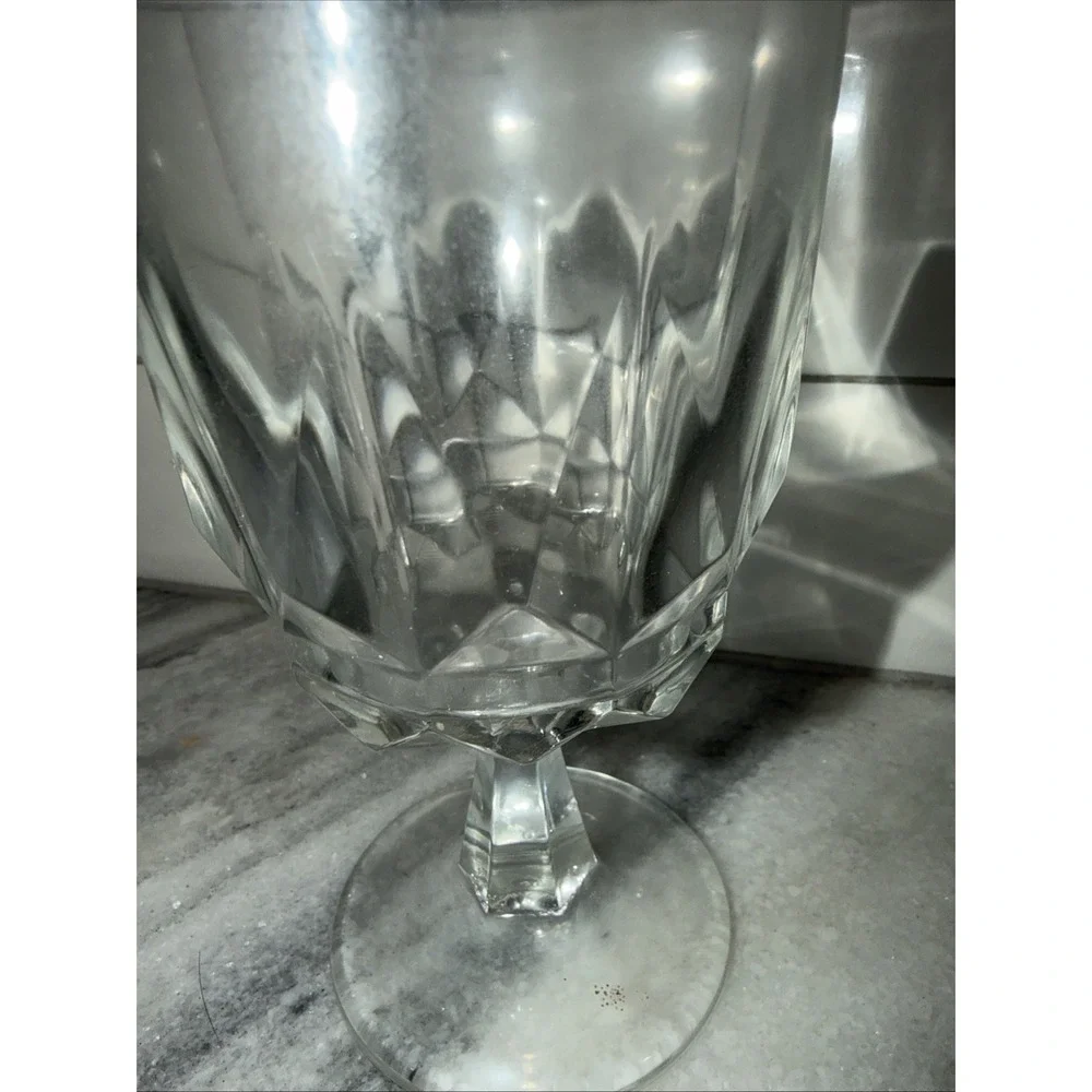 Set of 6 Vintage Arcoroc‎ France Arctic Stemmed Crystal Wine Glasses 5
